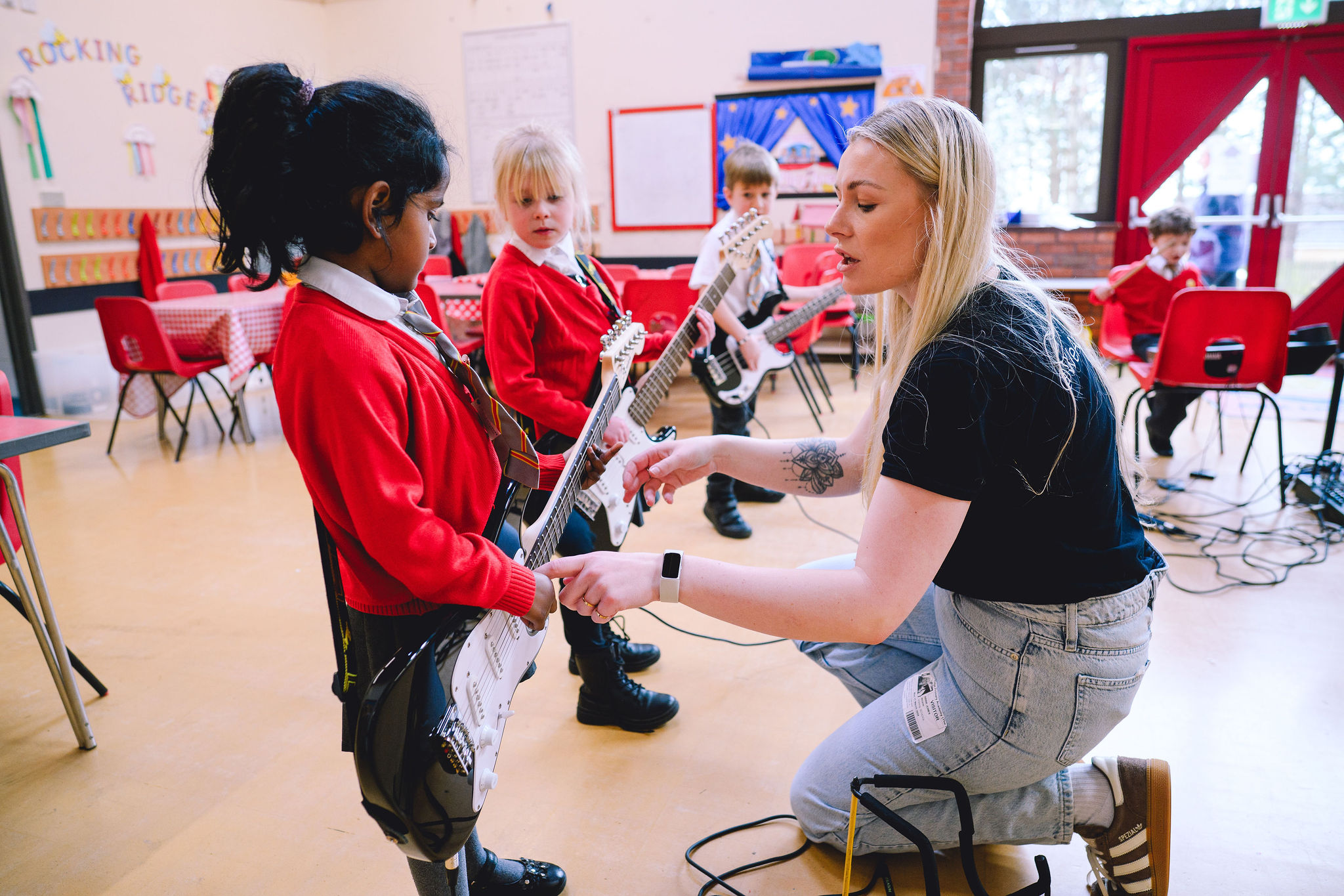 irock students playing together at camp